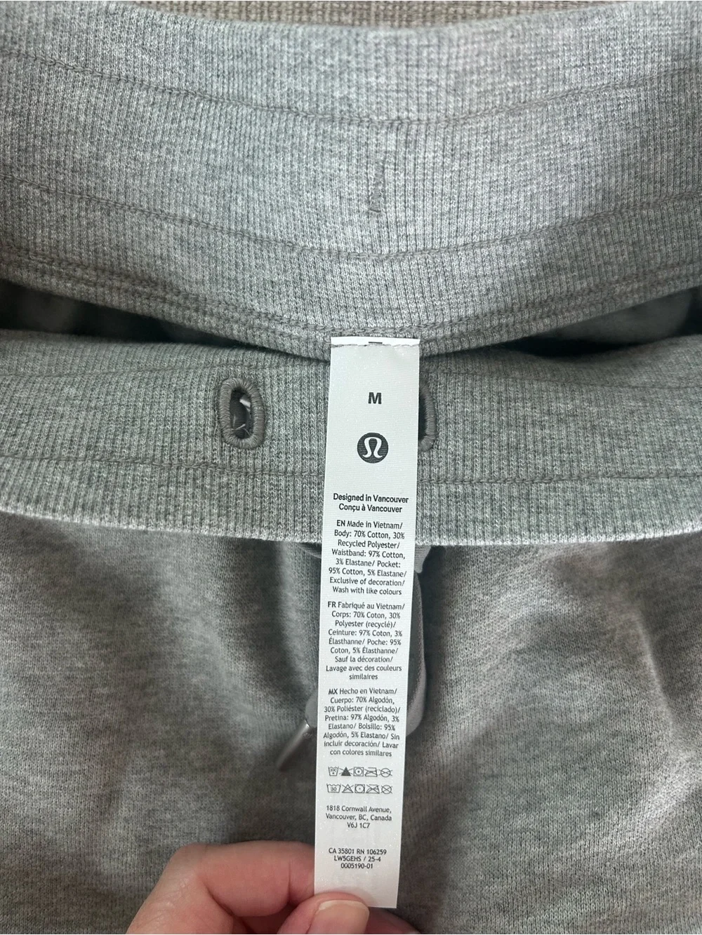 Women’s Grey Lululemon Scuba Mid-Rise Wide Leg Pant. Size M. - Picture 4 of 4